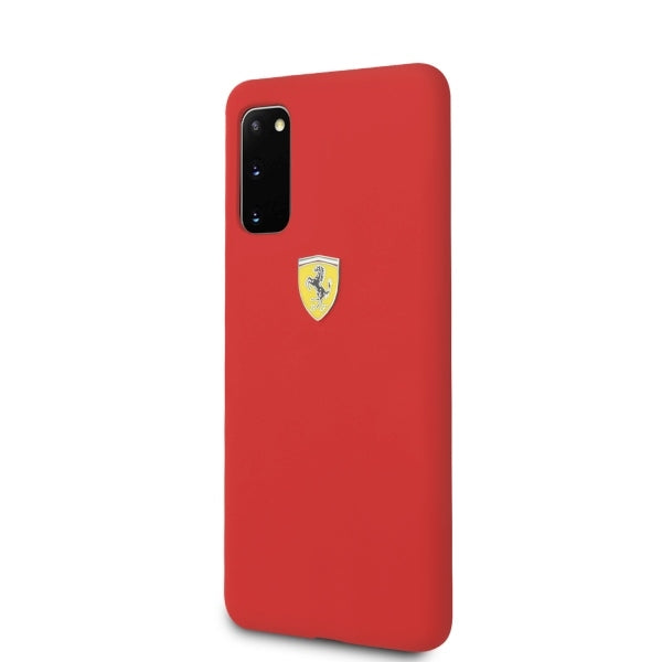 Ferrari Silicone Case for Samsung Galaxy S20 - Red