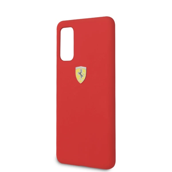 Ferrari Silicone Case for Samsung Galaxy S20 - Red