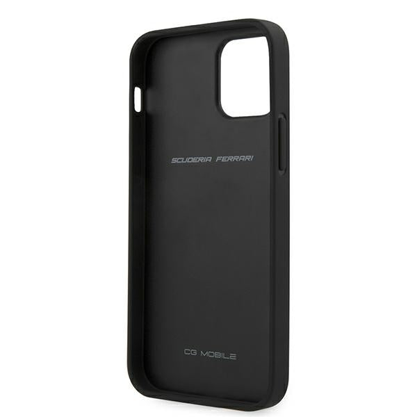 Ferrari FESPEHCP12MBK iPhone 12/12 Pro 6.1&quot; black/black hardcase On Track Perforated