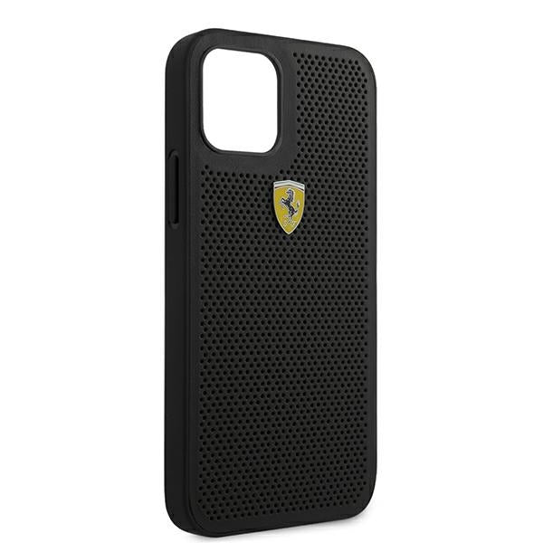 Ferrari FESPEHCP12MBK iPhone 12/12 Pro 6.1" black/black hardcase On Track Perforated