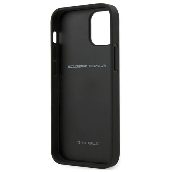 Ferrari FESNECHCP12SBK iPhone 12 mini 5.4&quot; black/black hardcase On Track PU Carbon