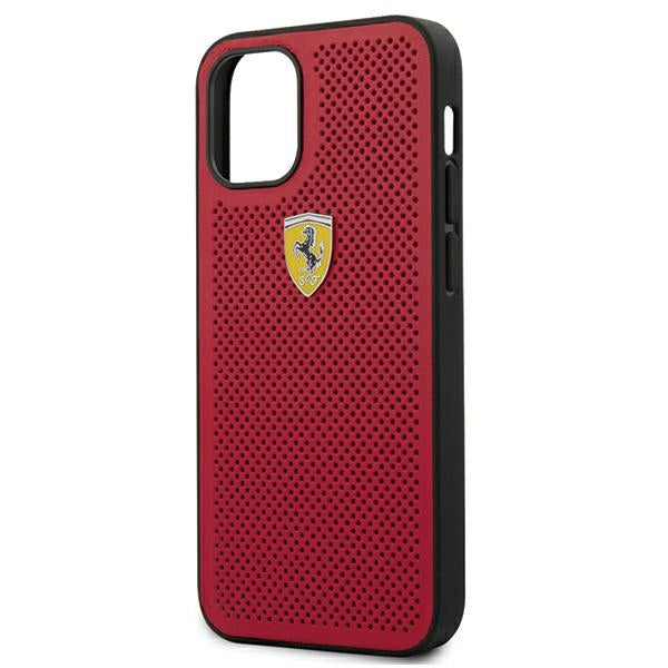 Ferrari FESPEHCP12SRE iPhone 12 mini 5.4&quot; red/red hardcase On Track Perforated