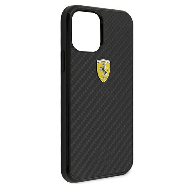 Ferrari FERCAHCP12SBK iPhone 12 mini 5.4" black/black hardcase On Track Real Carbon