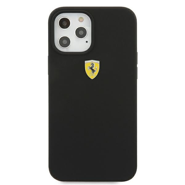 Ferrari FESSIHCP12LBK iPhone 12 Pro Max 6.7&quot; black/black hardcase On Track Silicone