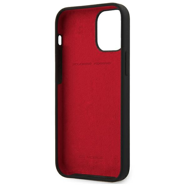 Ferrari FESSIHCP12SBK iPhone 12 mini 5.4&quot; black/black hardcase On Track Silicone