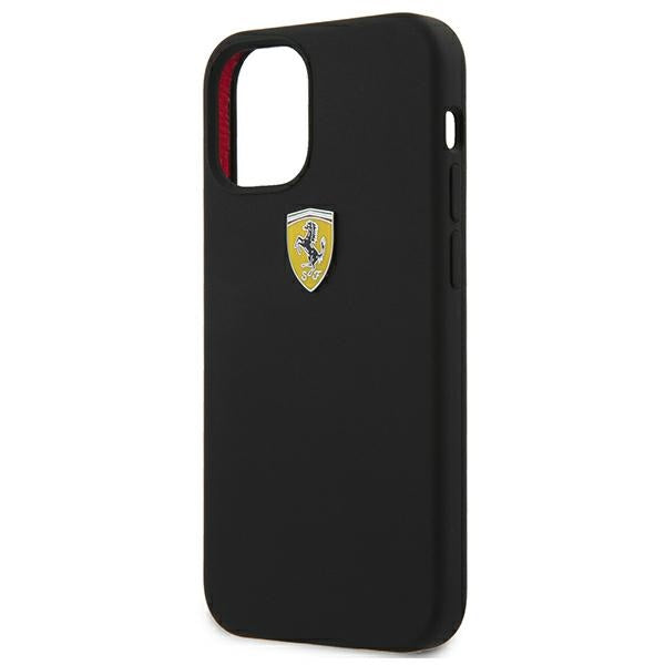 Ferrari FESSIHCP12SBK iPhone 12 mini 5.4&quot; black/black hardcase On Track Silicone