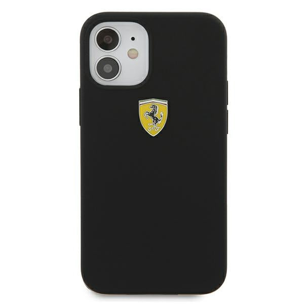 Ferrari FESSIHCP12SBK iPhone 12 mini 5.4" black/black hardcase On Track Silicone