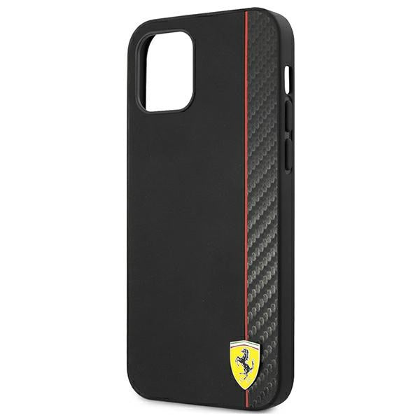Ferrari FESAXHCP12SBK iPhone 12 mini 5.4" black/black hardcase On Track Carbon Stripe