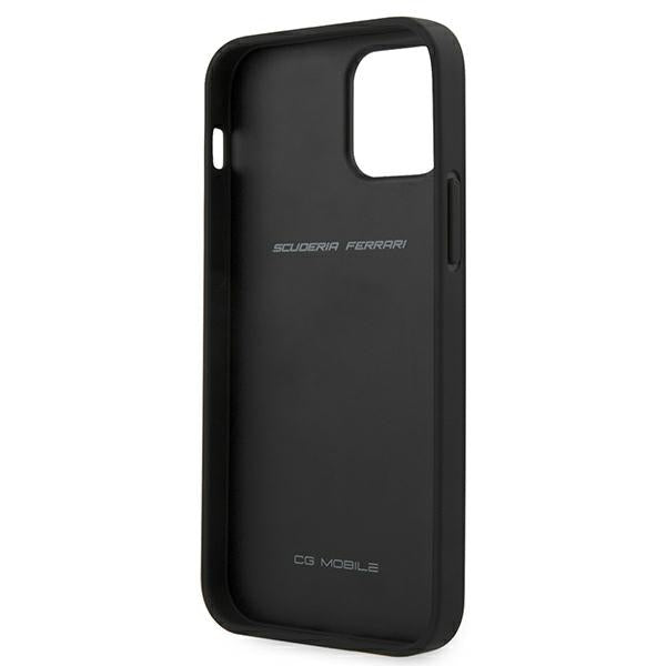 Ferrari FESAXHCP12SBK iPhone 12 mini 5.4&quot; black/black hardcase On Track Carbon Stripe