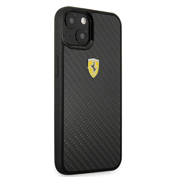 Ferrari FEHCP13SFCABK iPhone 13 mini 5.4&quot; black/black hardcase On Track Real Carbon