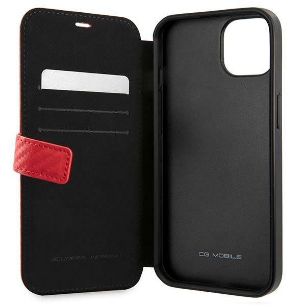 Ferrari FESAXFLBKP13SRE iPhone 13 mini 5.4&quot; red/red book On Track Carbon Stripe