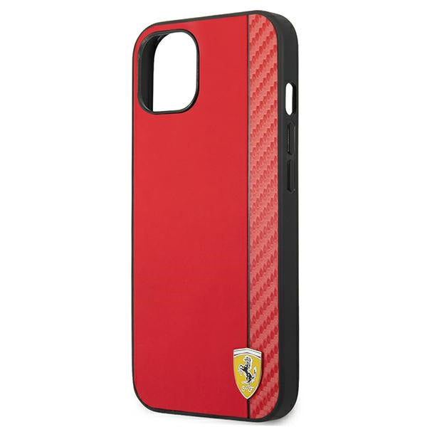 Ferrari FESAXHCP13SRE iPhone 13 mini 5.4&quot; red/red hardcase On Track Carbon Stripe