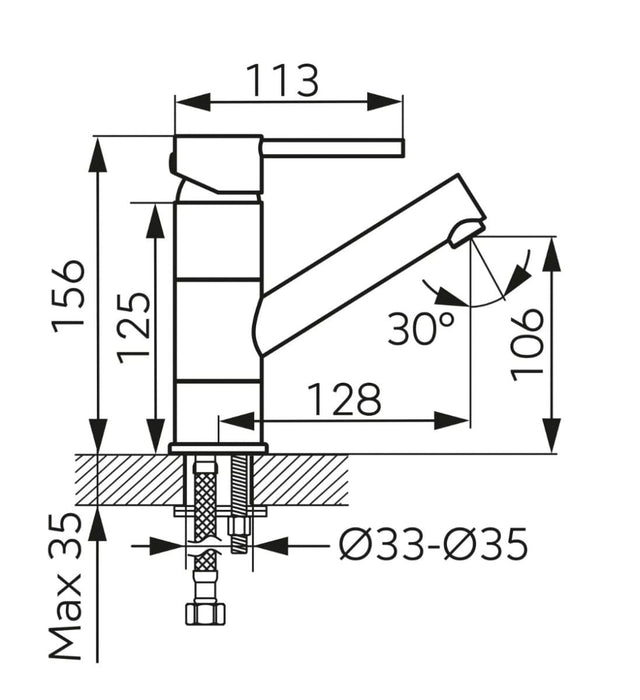 STANDING FAUCET FOR WASHBASIN WH FIESTA WG