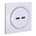 Fibaro Walli N socket-outlet 2x USB White - ActuatorsIND-URW<<<Smart houseIND<<<ActionPL