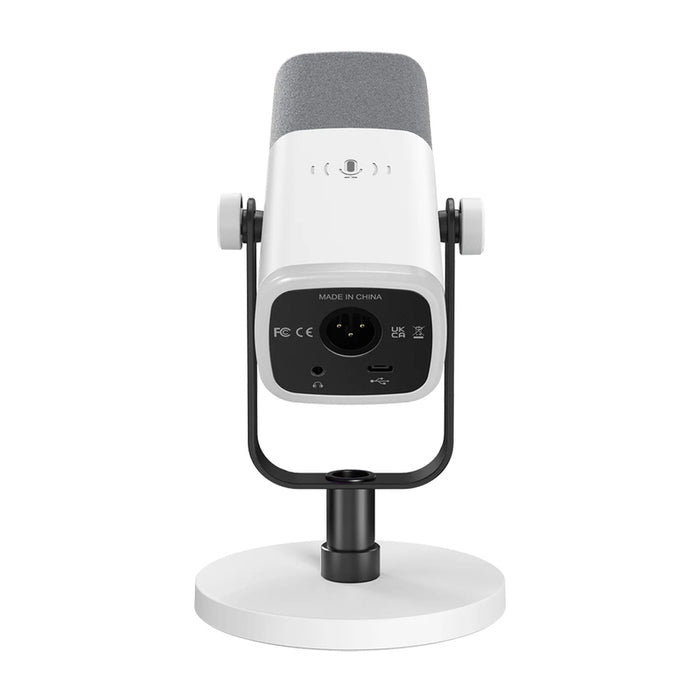 Fifine AM8W dynamic microphone with stand (white)