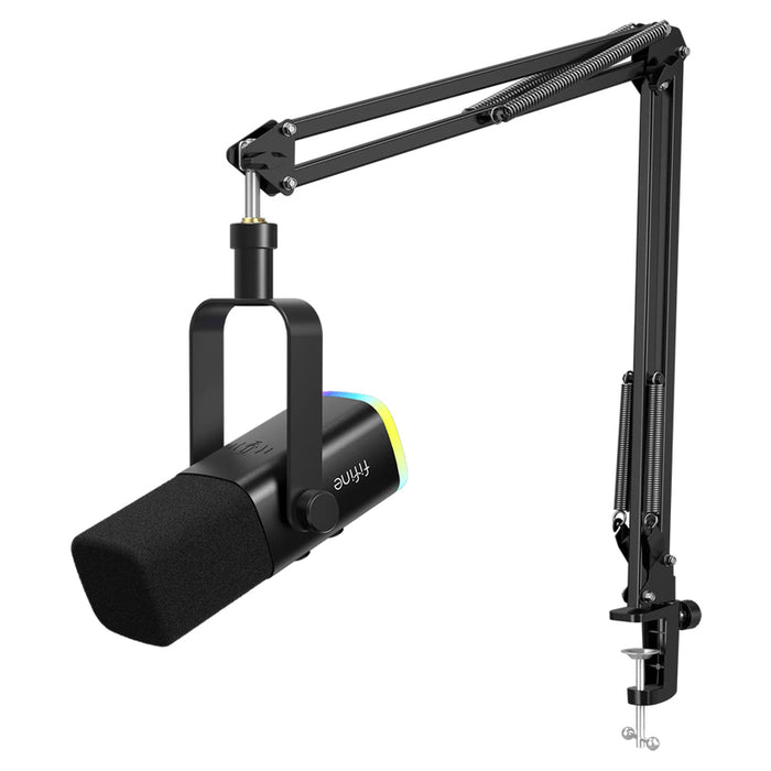 Fifine AM8T gaming microphone with boom arm (black)