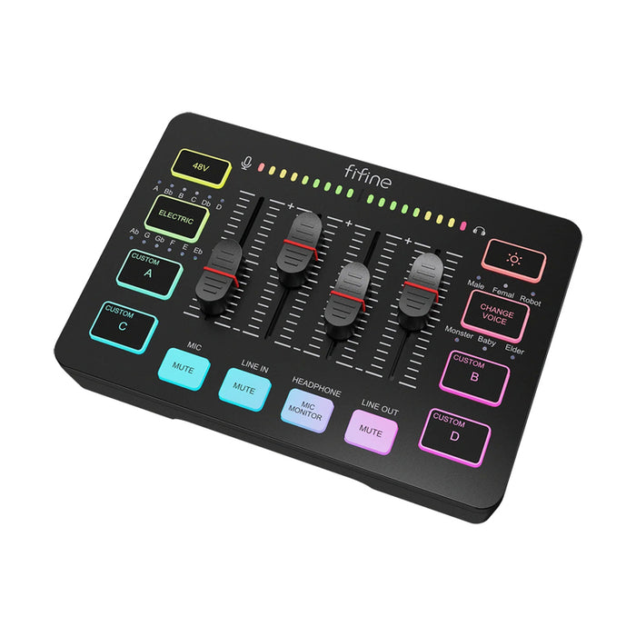 Fifine SC3 audio mixer (black)