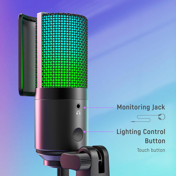 Desktop microphone FIFINE K669 PRO2 RGB - Black