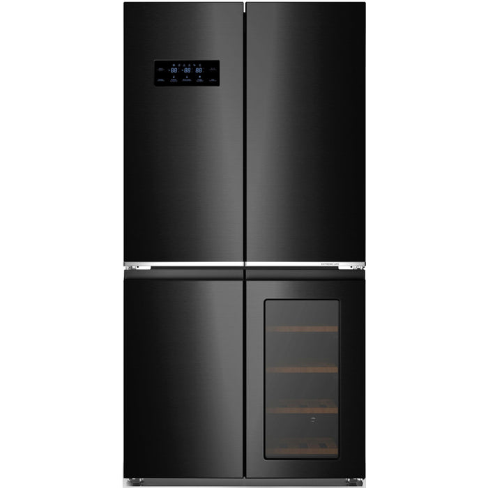 Side-by-Side Refrigerator Finlux FFD605WBL, 605 l, E, Black