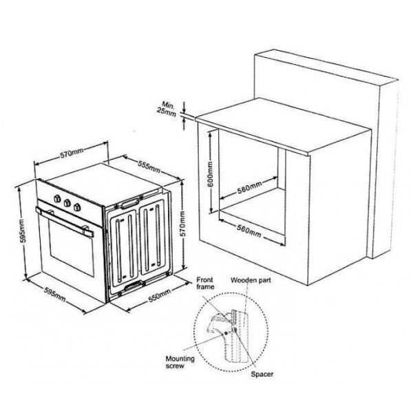 Built-in oven Finlux FX 820A IX , 61 , А , Electronic