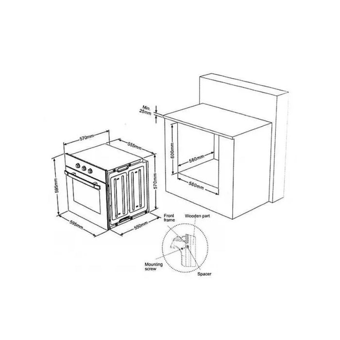 Built-in oven Finlux FX 820A IX, 61, A, Electronic