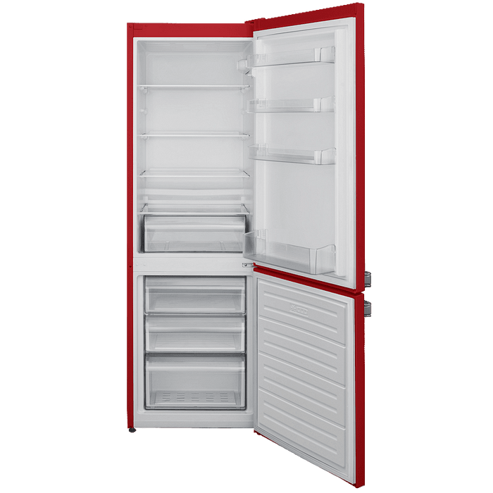 Refrigerator with freezer Finlux FXCA 31310 REE RETRO, 268 l, E, Static, Red