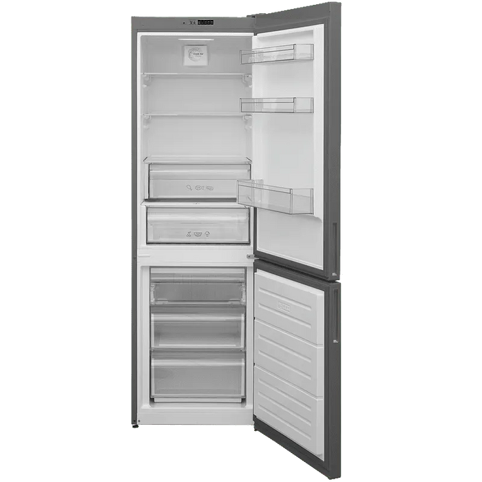 Fridge-freezer Finlux FXCA 3740CE IX, 341 l, E, Inox, Static