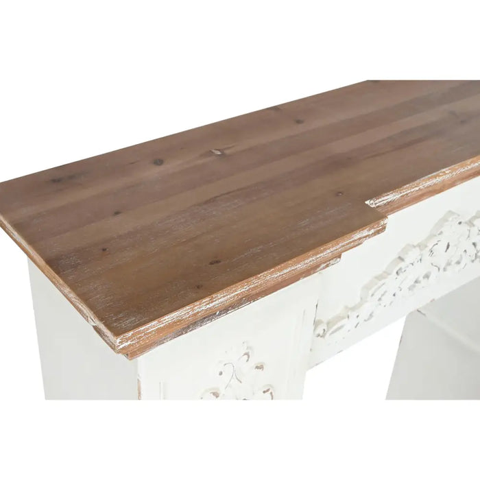 Fireplace Home ESPRIT White Natural Fir MDF Wood 120 x 29,5 x 116 cm - Декорация и Осветление<<<Дом
