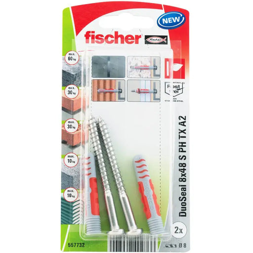 FISCHER DUOSEAL SCREW DOWEL - Комплекти дюбели<<<Дюбели<<<Инструменти и железария<<<Praktiker&&&Дюбели<<<Крепежни