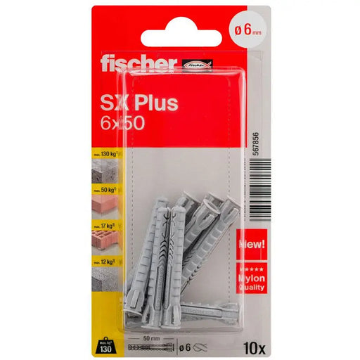 FISCHER SX PLUS EXPANSION DOwel 6X50 - Комплекти дюбели<<<Дюбели<<<Инструменти и железария<<<Praktiker