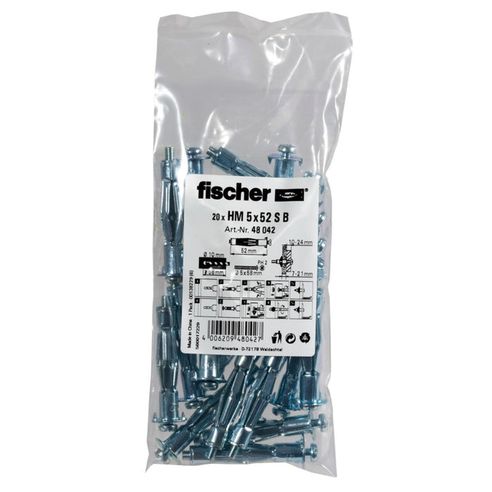 METAL DOWEL WITH SCREW FISCHER HM 5X52