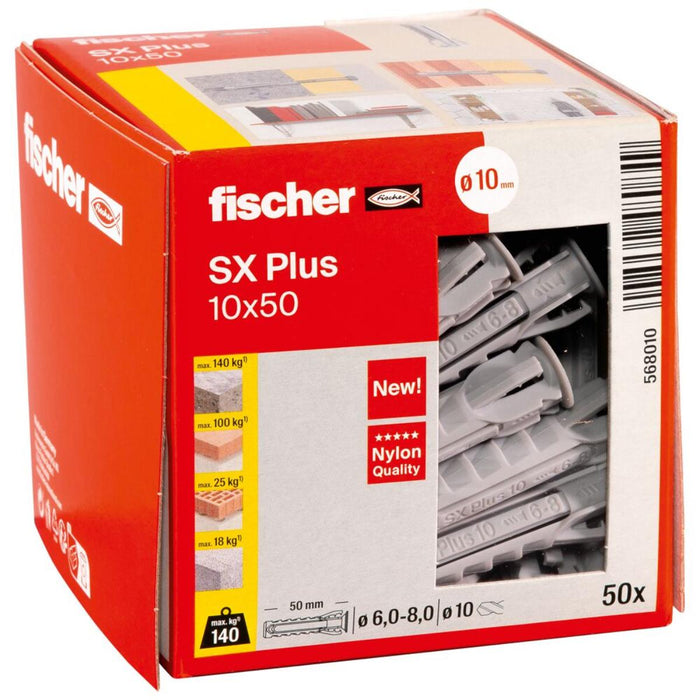 UNIVERSAL DOWEL F10X50MM SX PLUS 50PCS.