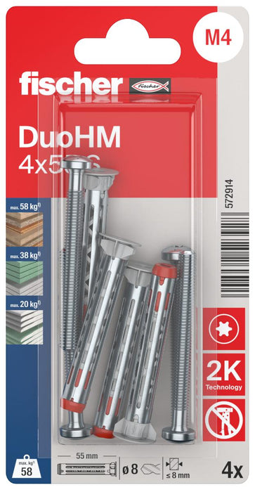 METAL DOWEL FOR CAVITIES F6X55MM FISCHER DuoHM 4x55 S
