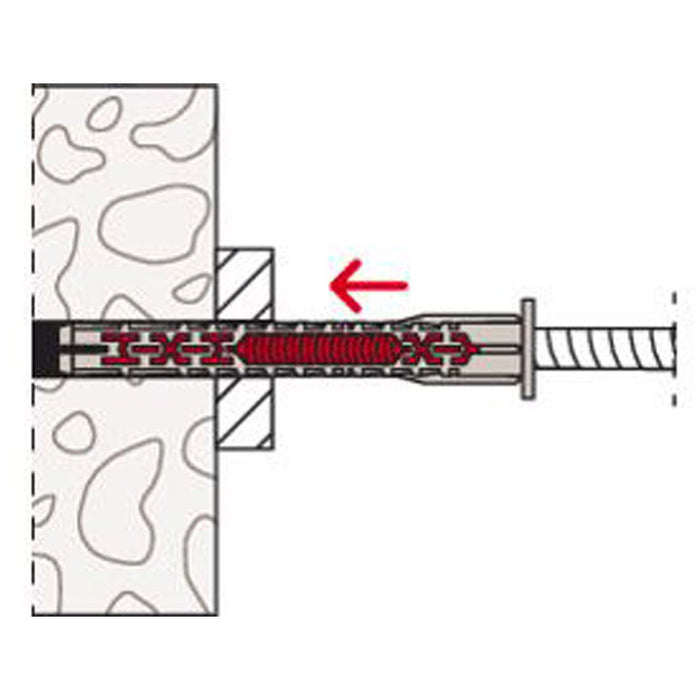 UNIVERSAL DOWEL WITH SCREW 10X80 FUS K 4 PCS. FISCHER DUOXPAND