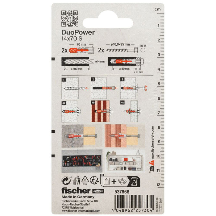 DOWEL WITH SUPPORT RING FISCHER DUOPOWER