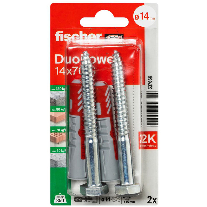 DOWEL WITH SUPPORT RING FISCHER DUOPOWER