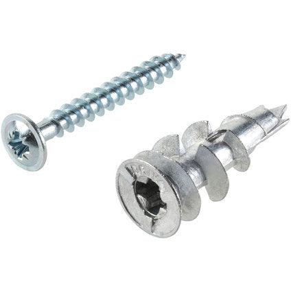 METAL PLUGS FOR PLASTERBOARD WITH SCREW 6 PCS. FISCHER GKM S