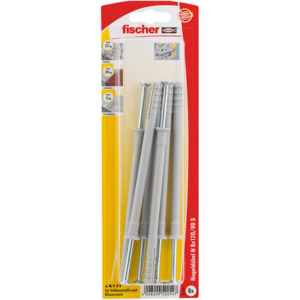 DOWEL-NAIL F8X120MM 6 PIECES FISCHER NS