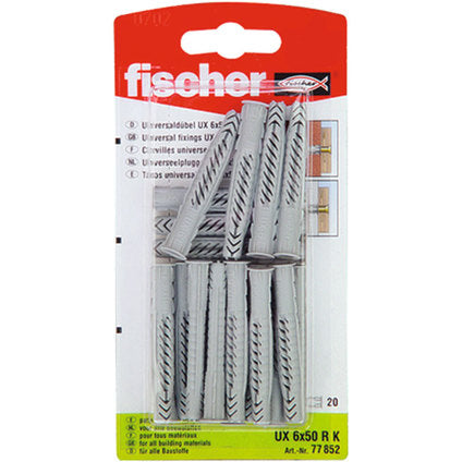UNIVERSAL DOWEL F6X50MM 20 PIECES FISCHER UX RK