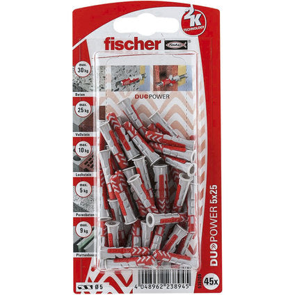 UNIVERSAL DOWEL Ф5X25MM 45 PCS FISCHER DUOPOWER K NV