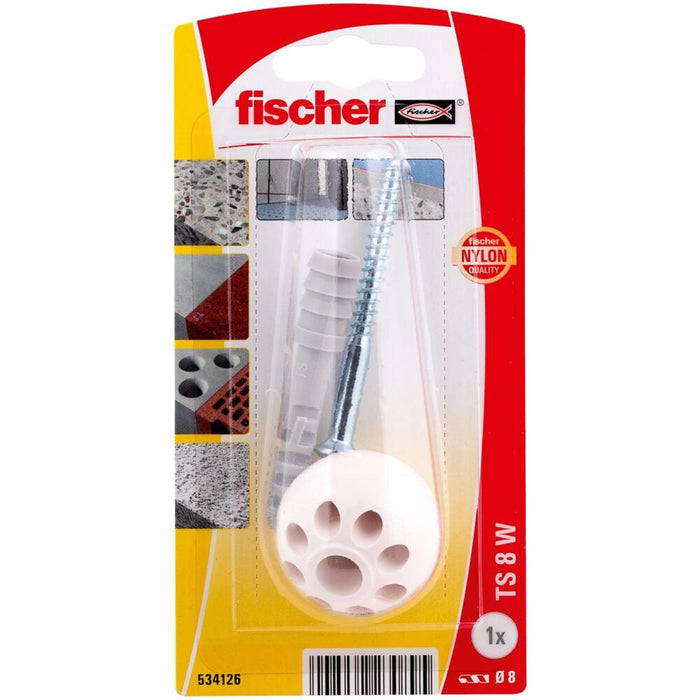 DOOR STOPPER WITH DOWEL WHITE TS 8 WK