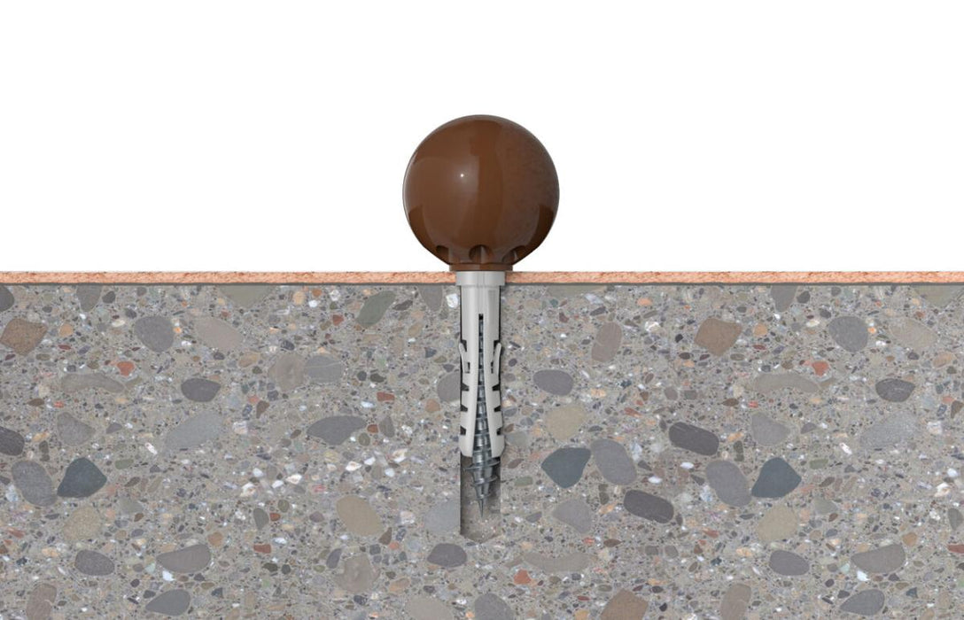 DOOR STOPPER WITH DOWEL BROWN TS 8 BRK