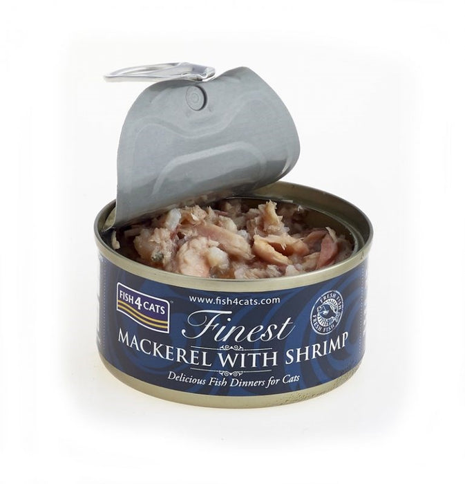 FISH4CATS Mackerel with shrimp - wet cat food - 70g