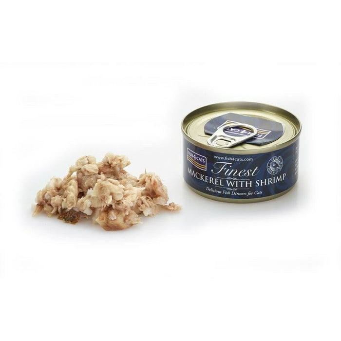 Cat food FISH4DOGS Mackerel with shrimp Fish 70 g