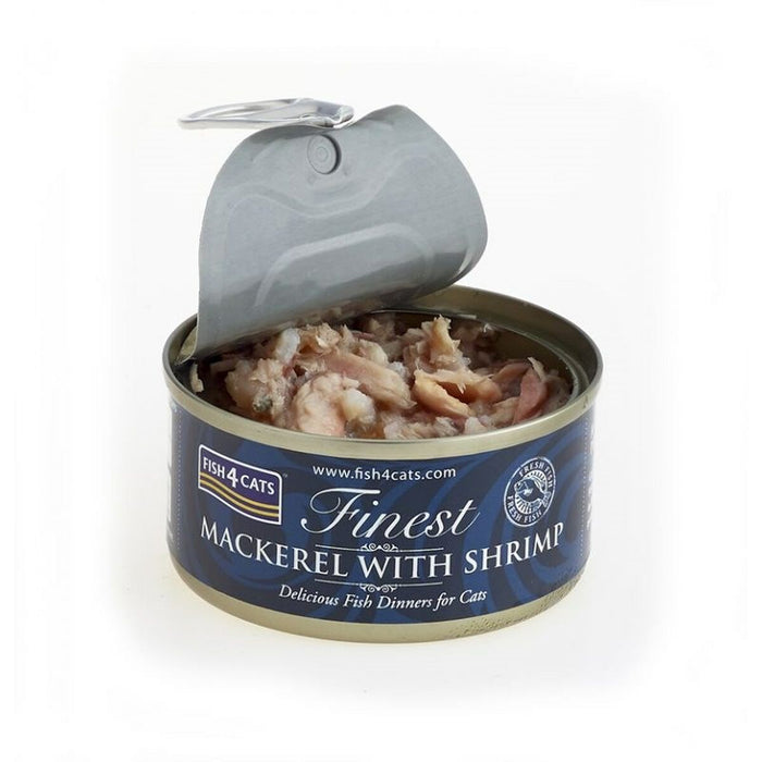 Cat food FISH4DOGS Mackerel with shrimp Fish 70 g