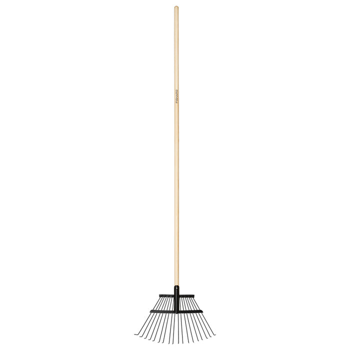 FISKARS GARDEN RAKE WITH WOODEN HANDLE