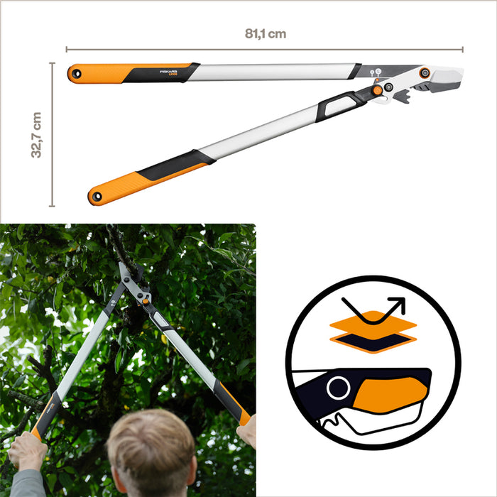 FISKARS DUAL ACTION LX108 GARDEN PRUNING SHEARS