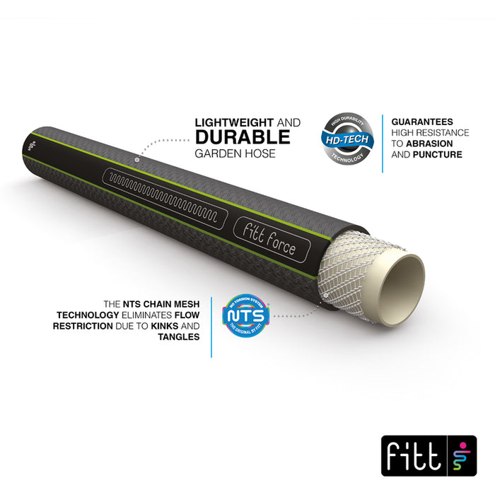 HOSE 20M 1/2" FITT FORCE