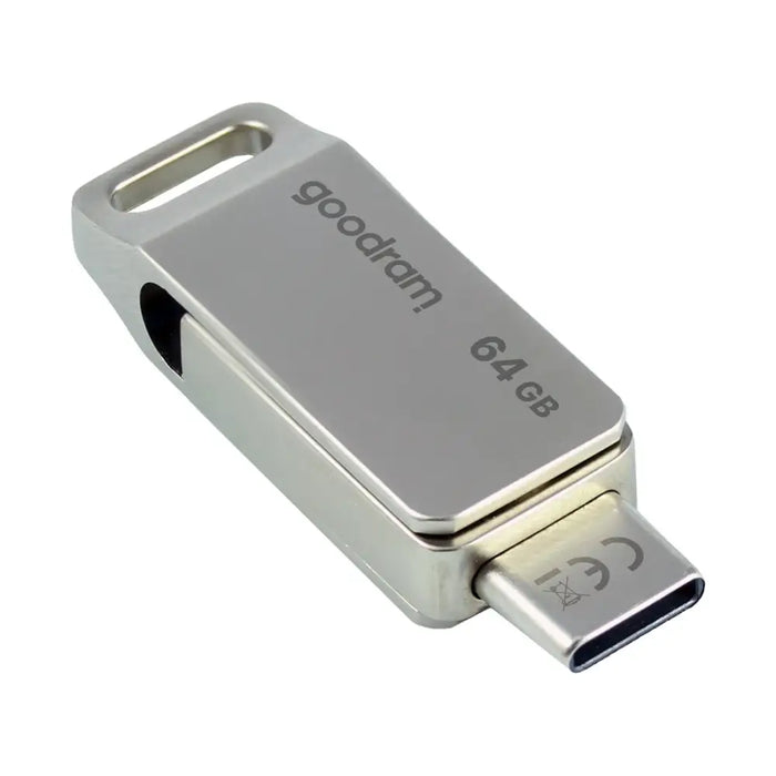 Flash Drive 64GB USB 3.2 Gen 1 USB / USB C OTG ODA3 Goodram - Silver - Paragony<<<HurtelXML