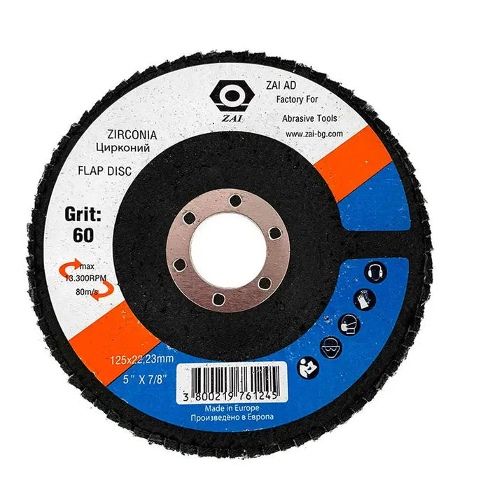 FLAT DISC 125 P60 ZAI - Шкурки за машинно шлайфане<<<Консумативи за електроинструменти<<<Инструменти и